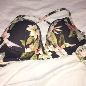 Floral padded bikini top